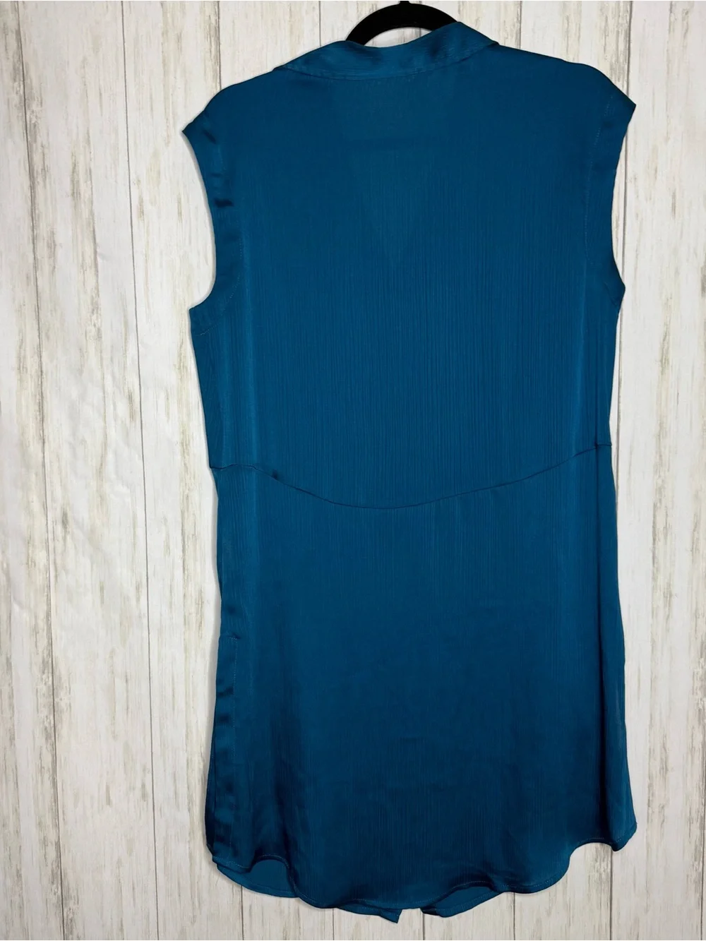Joie Silky Teal-Blue Tunic with V-Neck Medium